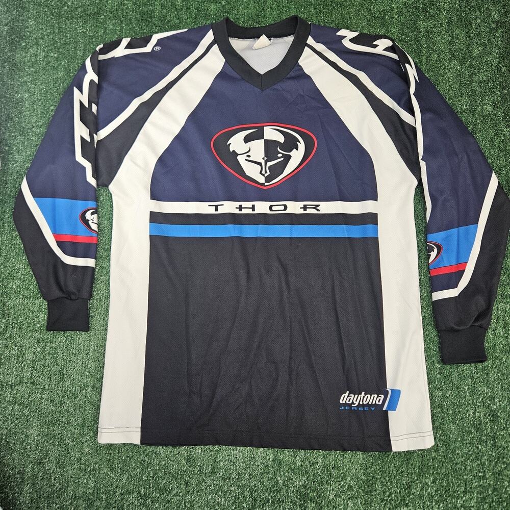 Vintage Thor Daytona Racing long-sleeved Jersey Large USA Made